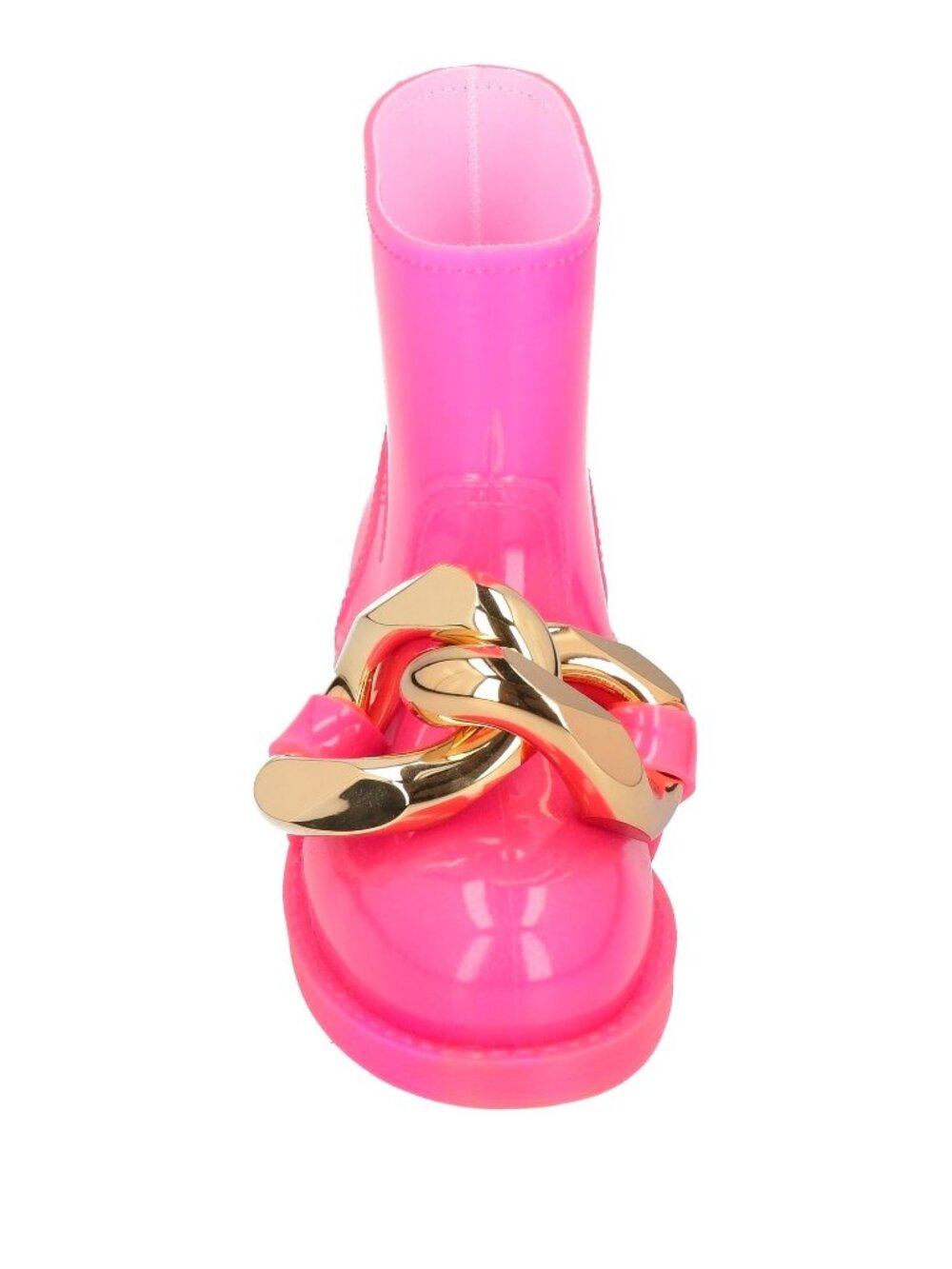 JW Anderson Chain Rain Rubber Boots Neon Pink NWT W 8